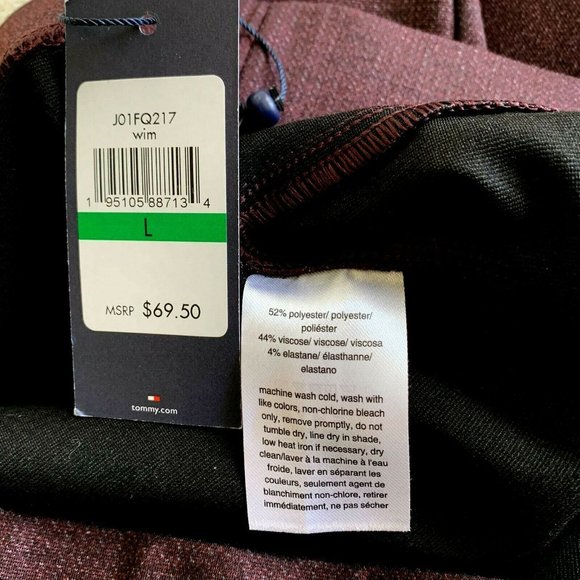 Tommy Hilfiger brown viscose blend pull on pants L - Picture 10 of 10